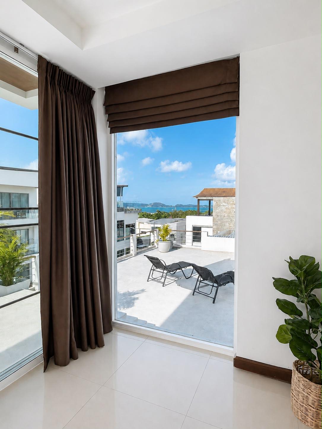 Sea-view sun terrace off the bedroom