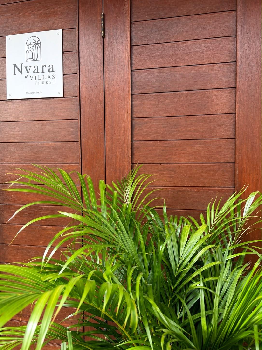 Nyara Villas front door signage